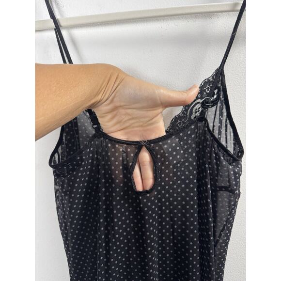 Vintage Rampage Y2K Baby Doll Dress Coquette Sheer Sexy Retro Rave Gothic Vamp L - Picture 9 of 11